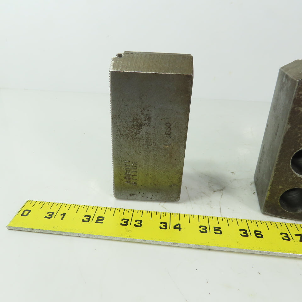 Abbott KTT10S Soft Lathe Chuck Jaw 1-1/2" x 4" x 2" Serrated Lot of 3