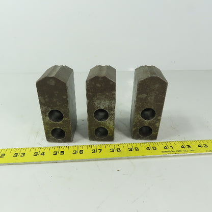 Abbott KTT10S Soft Lathe Chuck Jaw 1-1/2" x 4" x 2" Serrated Lot of 3