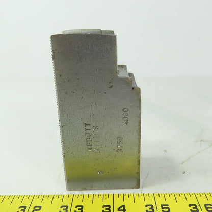 Abbott KTT10S Soft Lathe Chuck Jaw 1-1/2" x 4" x 2" Serrated Lot of 3