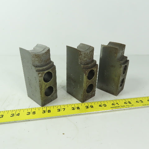 Abbott KTT10S Soft Lathe Chuck Jaw 1-1/2" x 4" x 2" Serrated Lot of 3