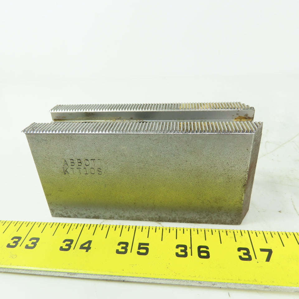 Abbott KTT10S Soft Lathe Chuck Jaw 1-1/2" x 4" x 2" Serrated Lot of 3
