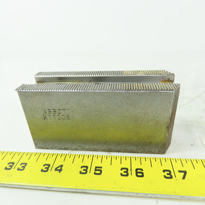 Abbott KTT10S Soft Lathe Chuck Jaw 1-1/2" x 4" x 2" Serrated Lot of 3