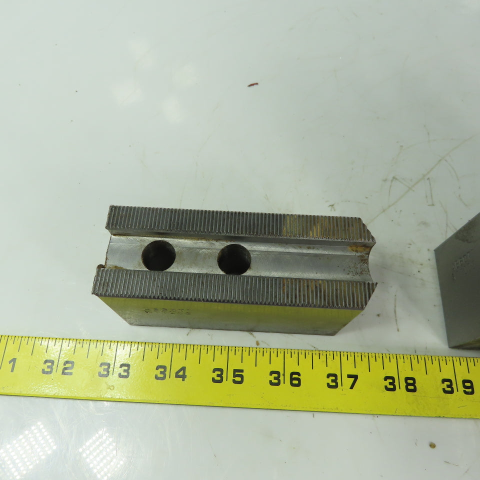 Abbott KTT10S Soft Lathe Chuck Jaw 1-1/2" x 4" x 2" Serrated Lot of 3
