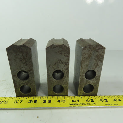 Abbott KTT10S Soft Lathe Chuck Jaw 1-1/2" x 4" x 2" Serrated Lot of 3