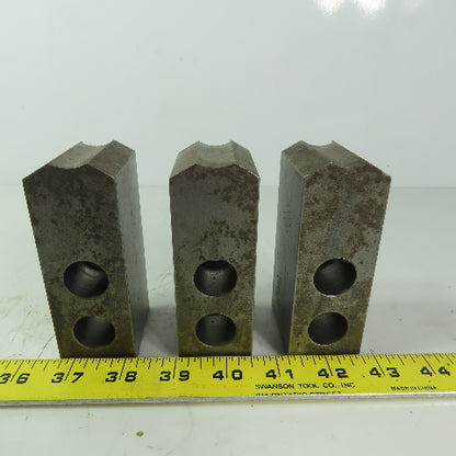 Abbott KTT10S Soft Lathe Chuck Jaw 1-1/2" x 4" x 2" Serrated Lot of 3