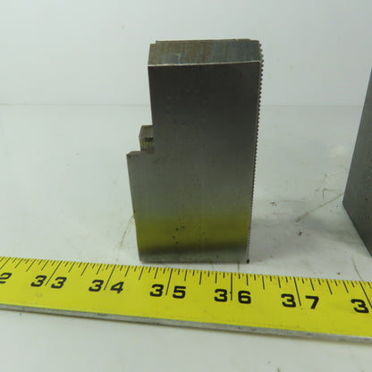 Abbott H0W27M88S Soft Lathe Chuck Jaw 1-1/2" x 3-1/2" x 2" Serrated Lot of 3