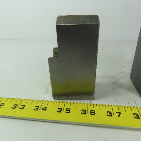 Abbott H0W27M88S Soft Lathe Chuck Jaw 1-1/2" x 3-1/2" x 2" Serrated Lot of 3