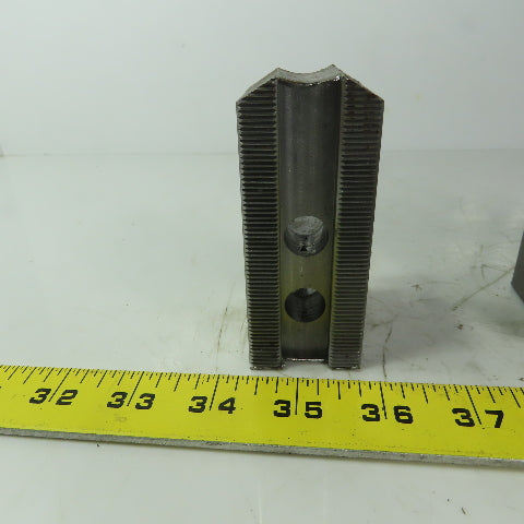 Abbott H0W27M88S Soft Lathe Chuck Jaw 1-1/2" x 3-1/2" x 2" Serrated Lot of 3