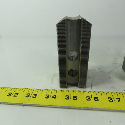 Abbott H0W27M88S Soft Lathe Chuck Jaw 1-1/2" x 3-1/2" x 2" Serrated Lot of 3