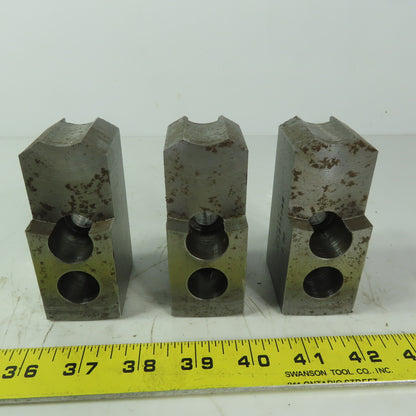 Abbott H0W27M88S Soft Lathe Chuck Jaw 1-1/2" x 3-1/2" x 2" Serrated Lot of 3