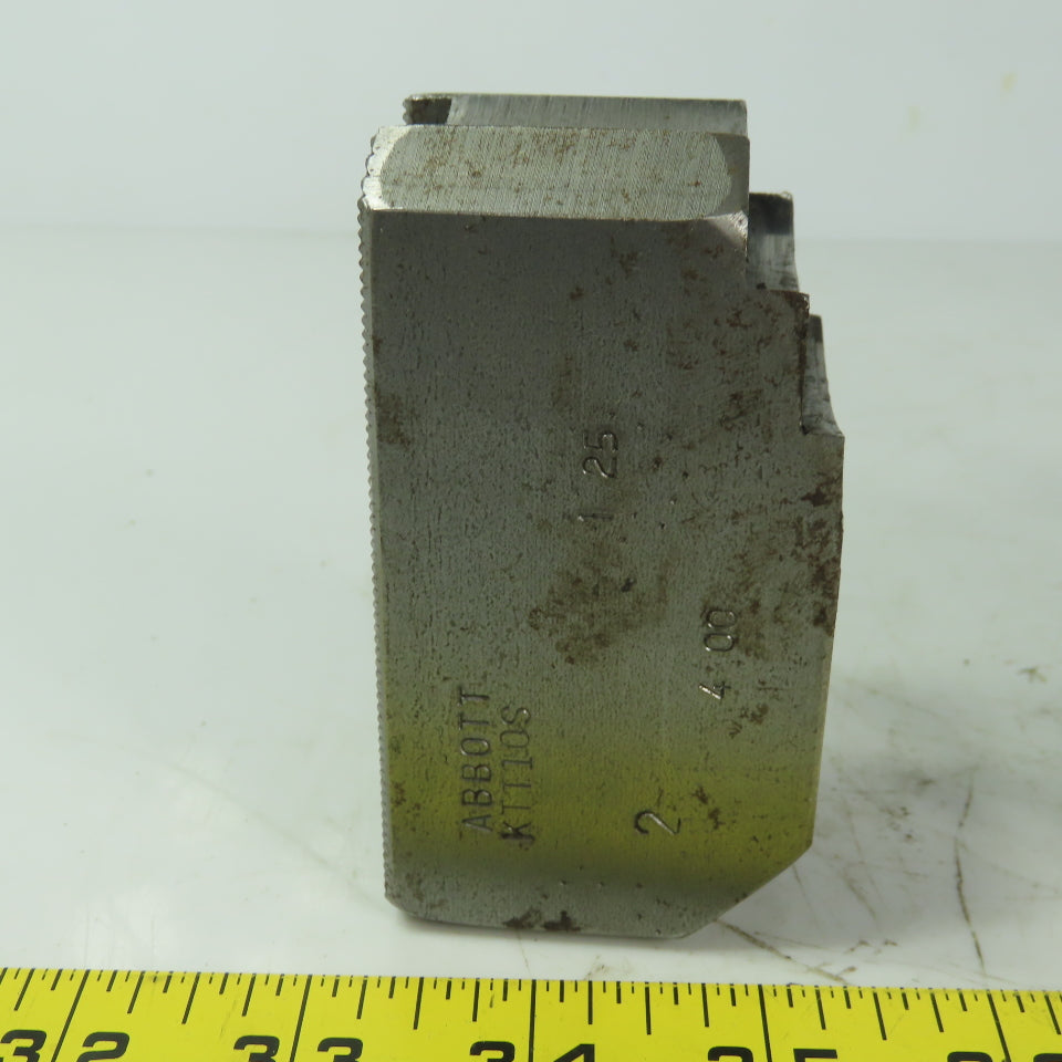 Abbott KTT10S Soft Lathe Chuck Jaw 1-1/2" x 3-3/4" x 2" Serrated Lot of 3