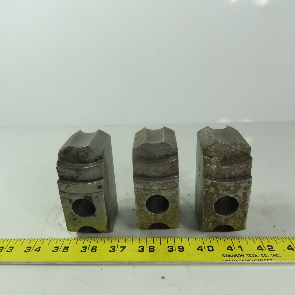 Abbott KTT10S Soft Lathe Chuck Jaw 1-1/2" x 3-3/4" x 2" Serrated Lot of 3