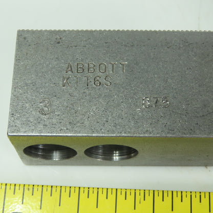 Abbott KTT6S Soft Lathe Chuck Jaw 1-1/2" x3" x 1-1/4" Serrated Lot of 3