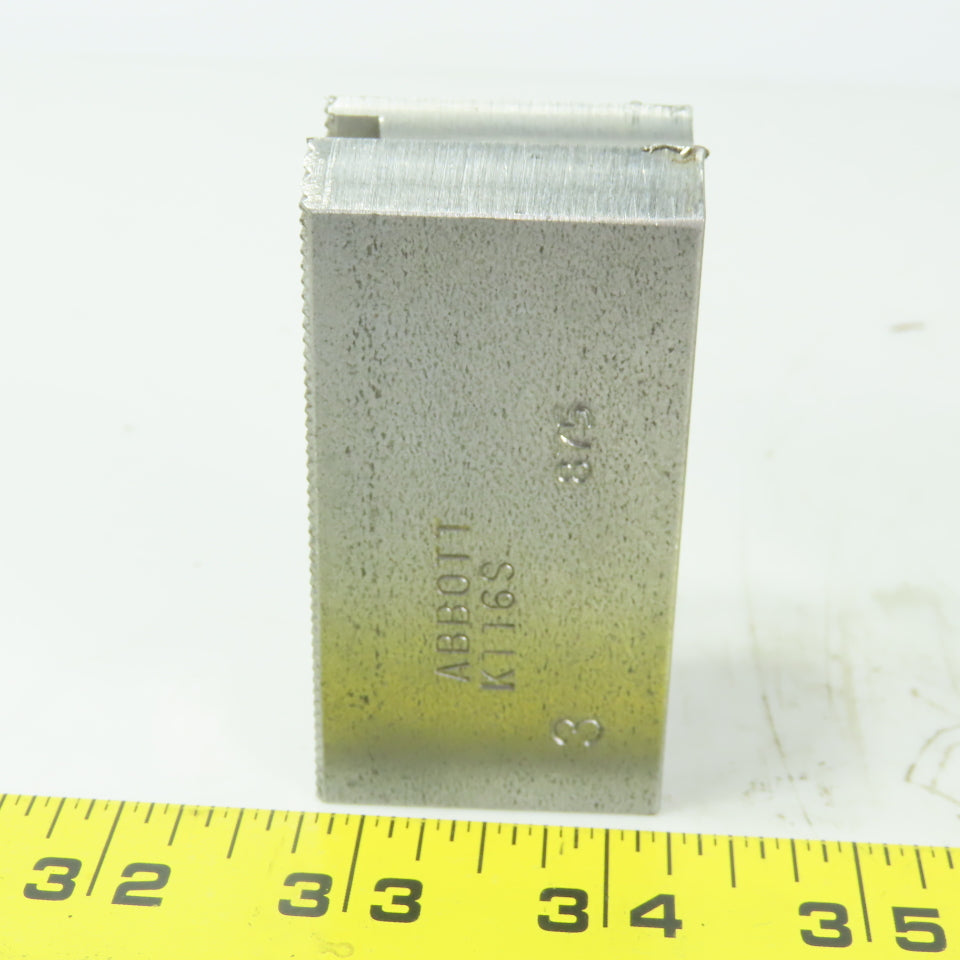 Abbott KTT6S Soft Lathe Chuck Jaw 1-1/2" x3" x 1-1/4" Serrated Lot of 3