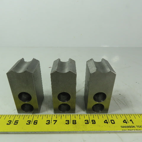 Abbott KTT6S Soft Lathe Chuck Jaw 1-1/2" x3" x 1-1/4" Serrated Lot of 3