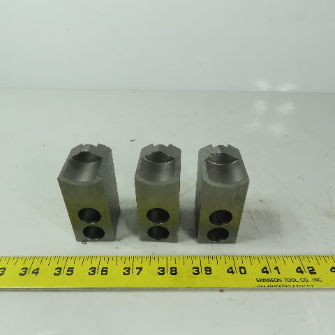 Abbott KTT6S Soft Lathe Chuck Jaw 1-1/2" x 3" x 1-1/4" Serrated Lot of 3