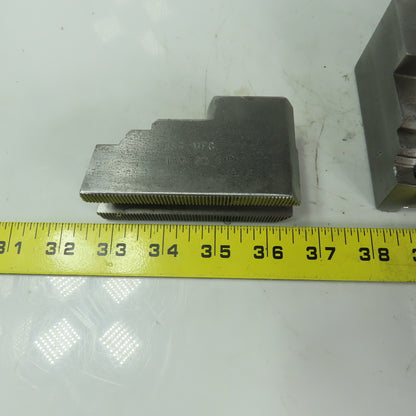 H & R 149.20.0 P Soft Lathe Chuck Jaw 1-1/2" x 3-3/4" x 2" Serrated Lot of 3