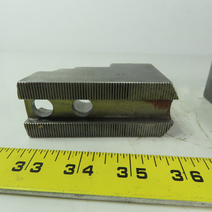 H & R 149.20.0 P Soft Lathe Chuck Jaw 1-1/2" x 3-3/4" x 2" Serrated Lot of 3