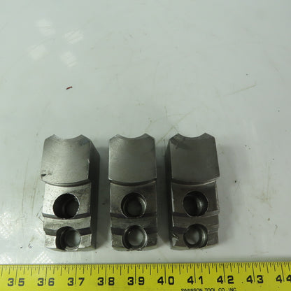 H & R 149.20.0 P Soft Lathe Chuck Jaw 1-1/2" x 3-3/4" x 2" Serrated Lot of 3