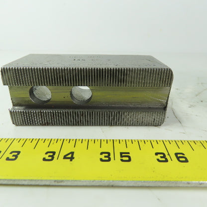 H & R 149.20.0 P Soft Lathe Chuck Jaw 1-1/2" x 4" x 1-3/4" Serrated Lot of 3