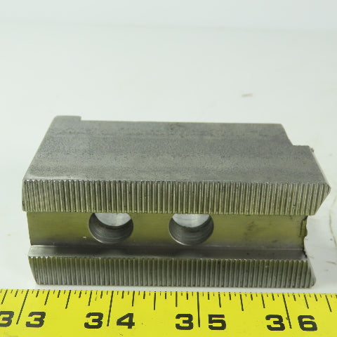 Dillon HW27M8 Soft Lathe Chuck Jaw 1-1/2" x 3-1/2" x 1-3/4" Serrated Lot of 3