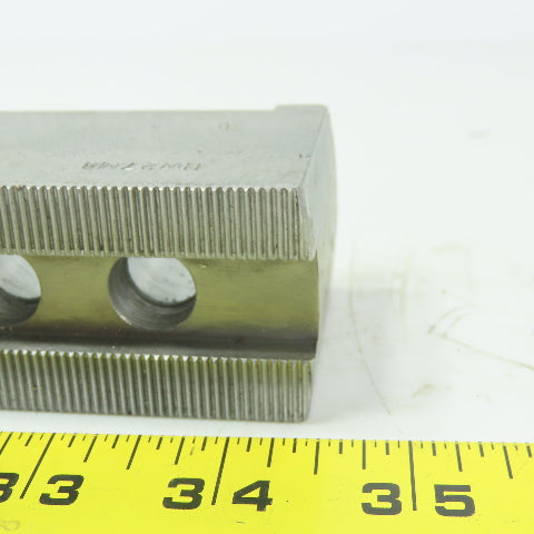 Dillon HW27M8 Soft Lathe Chuck Jaw 1-1/2" x 3-1/2" x 1-3/4" Serrated Lot of 3