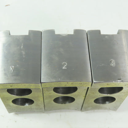 Dillon HW27M8 Soft Lathe Chuck Jaw 1-1/2" x 3-1/2" x 1-3/4" Serrated Lot of 3
