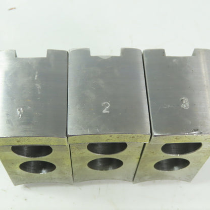 Dillon HW27M8 Soft Lathe Chuck Jaw 1-1/2" x 3-1/2" x 1-3/4" Serrated Lot of 3
