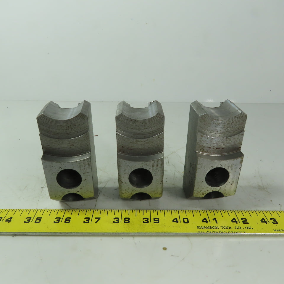 Dillon HW27M8P Soft Lathe Chuck Jaw 1-1/2" x 3-1/2" x 1-1/2" Serrated Lot of 3
