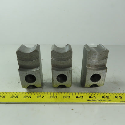 Dillon HW27M8P Soft Lathe Chuck Jaw 1-1/2" x 3-1/2" x 1-1/2" Serrated Lot of 3