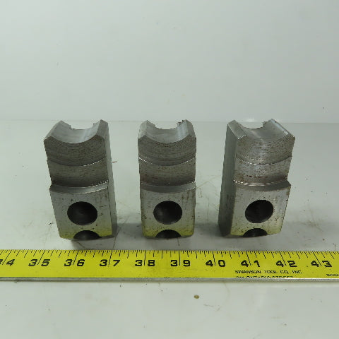 Dillon HW27M8P Soft Lathe Chuck Jaw 1-1/2" x 3-1/2" x 1-1/2" Serrated Lot of 3