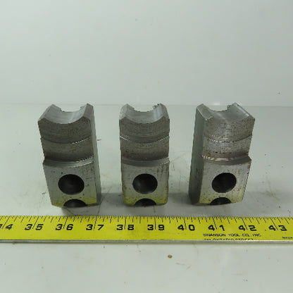 Dillon HW27M8P Soft Lathe Chuck Jaw 1-1/2" x 3-1/2" x 1-1/2" Serrated Lot of 3