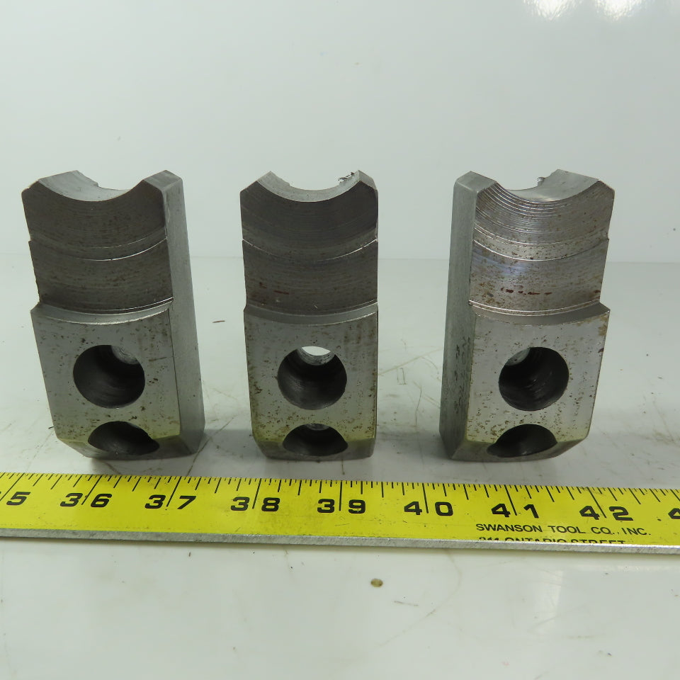 Dillon HW27M8P Soft Lathe Chuck Jaw 1-1/2" x 3-1/2" x 1-1/2" Serrated Lot of 3