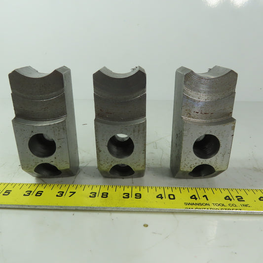 Dillon HW27M8P Soft Lathe Chuck Jaw 1-1/2" x 3-1/2" x 1-1/2" Serrated Lot of 3