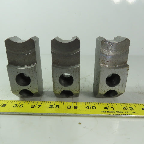 Dillon HW27M8P Soft Lathe Chuck Jaw 1-1/2" x 3-1/2" x 1-1/2" Serrated Lot of 3