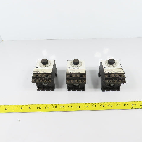 Eagle Signal BR13A6 Time Delay Relay 0-15 Seconds 120V 50/60HZ 1/3HP Lot Of 3