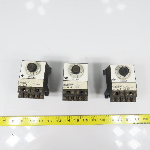 Eagle Signal BR13A6 Time Delay Relay 0-15 Seconds 120V 50/60HZ 1/3HP Lot Of 3