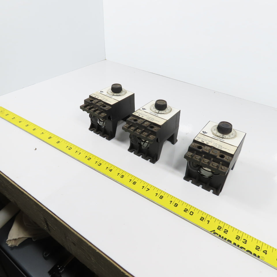 Eagle Signal BR13A6 Time Delay Relay 0-15 Seconds 120V 50/60HZ 1/3HP Lot Of 3