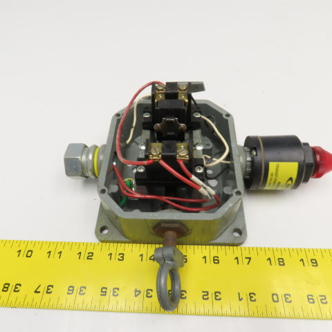 Rees 40500-000 Heavy Duty Cable Pull Switch 600VAC 250VDC W/ Pilot Light