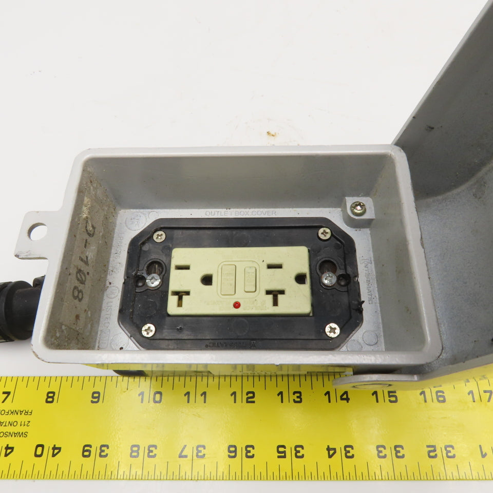 Intermatic Outdoor Electrical Weatherproof Duplex 20A GFCI With Coated Box