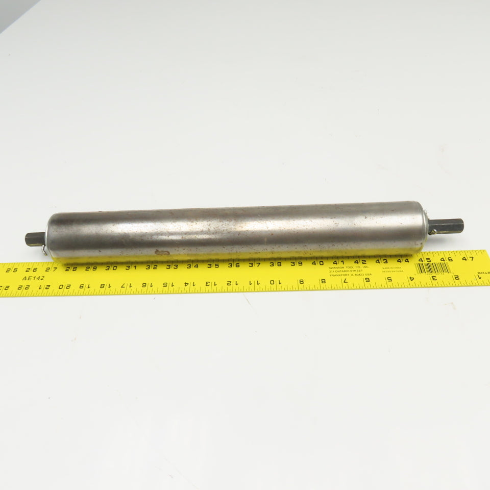 Frantz 2-1/2" OD Gravity Roller Take Up Pulley 18-1/2" Wide 20-3/4" OAL