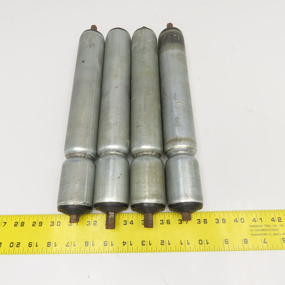 Interroll 1.9" Gravity Single Groove Conveyor Roller 13" BF 14-1/2" OAL Lot Of 4