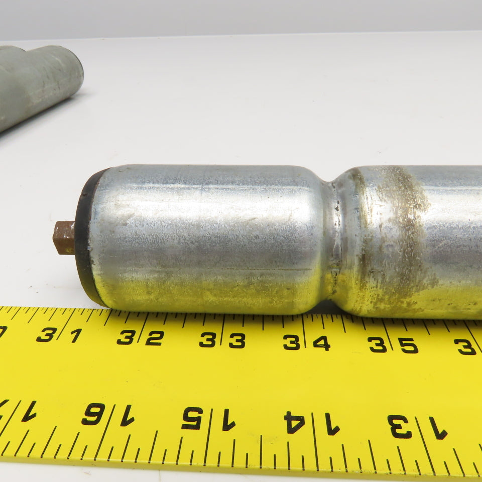 Interroll 1.9" Gravity Single Groove Conveyor Roller 13" BF 14-1/2" OAL Lot Of 4