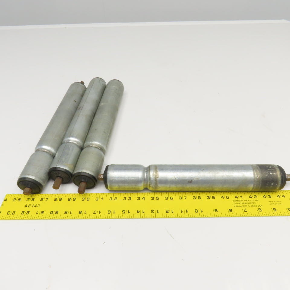 Interroll 1.9" Gravity Single Groove Conveyor Roller 13" BF 14-1/2" OAL Lot Of 4