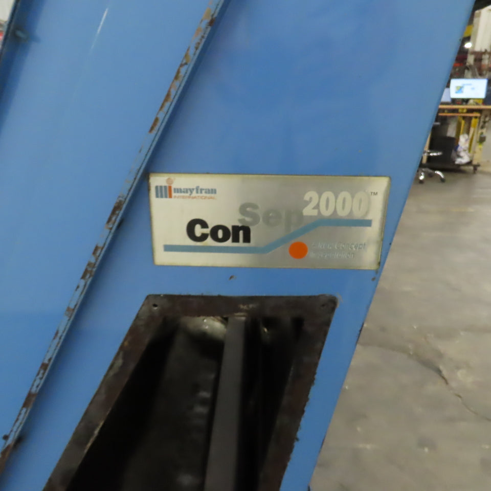 Mayfran ConSep 2000 Incline Chip Conveyor Coolant Filtration 24"W 61-1/2"H 3PH