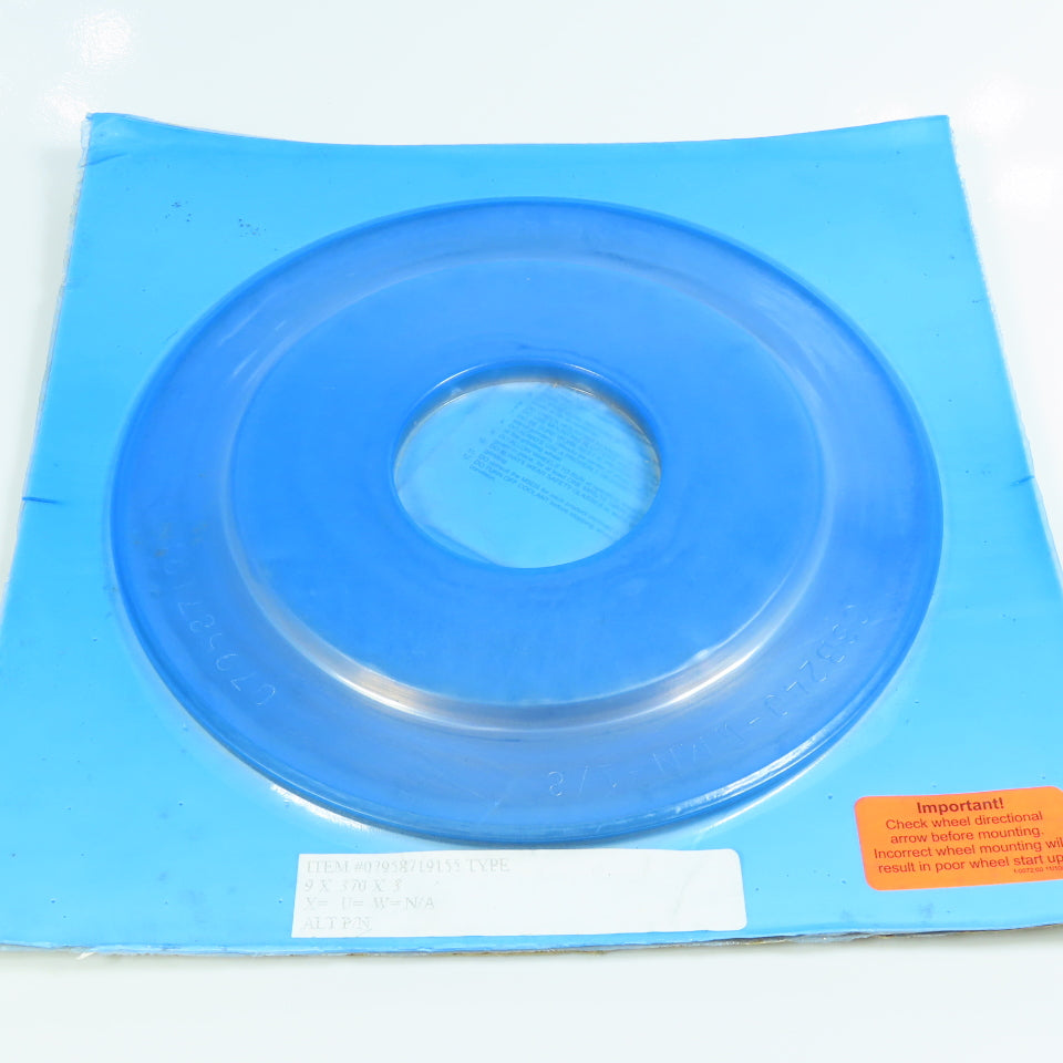 Norton C3B240-WMN-1/8 Diamond Cutting Grinding Wheel 9" x .370" x 3.00"