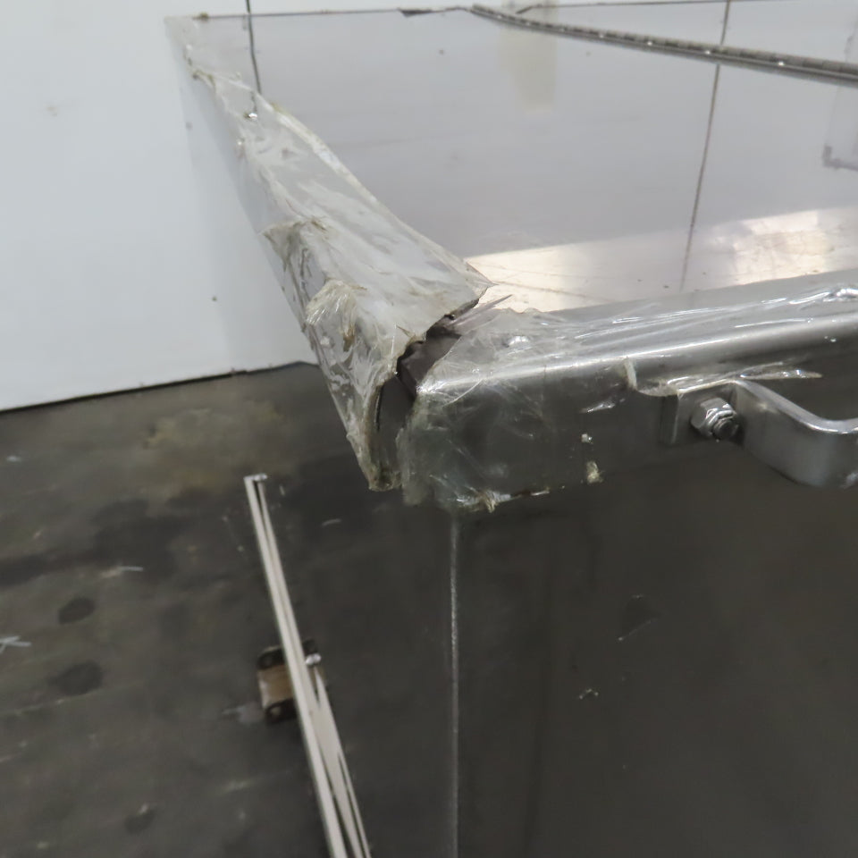 Stainless Steel  Incline Hopper Conveyor 53"H Disc 35.5" Belt 32FPM 220V 3PH