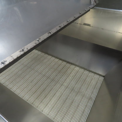 Stainless Steel  Incline Hopper Conveyor 53"H Disc 35.5" Belt 32FPM 220V 3PH