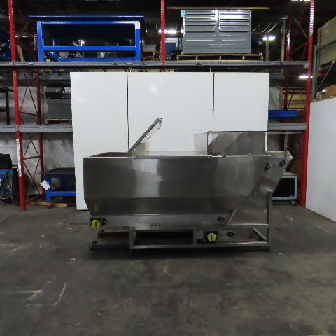 Stainless Steel  Incline Hopper Conveyor 53"H Disc 35.5" Belt 32FPM 220V 3PH