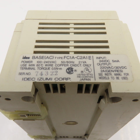 Idec FC1A-C2A1E Micro-1 100-240V Programmable I/O Module